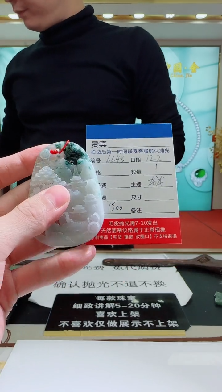 未镶嵌定制翡翠LL43翡翠吊坠赠珠链-多样性发其一