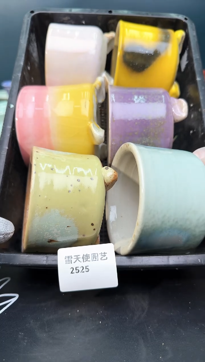 2 525 小水墨盆 6个 默认微瑕