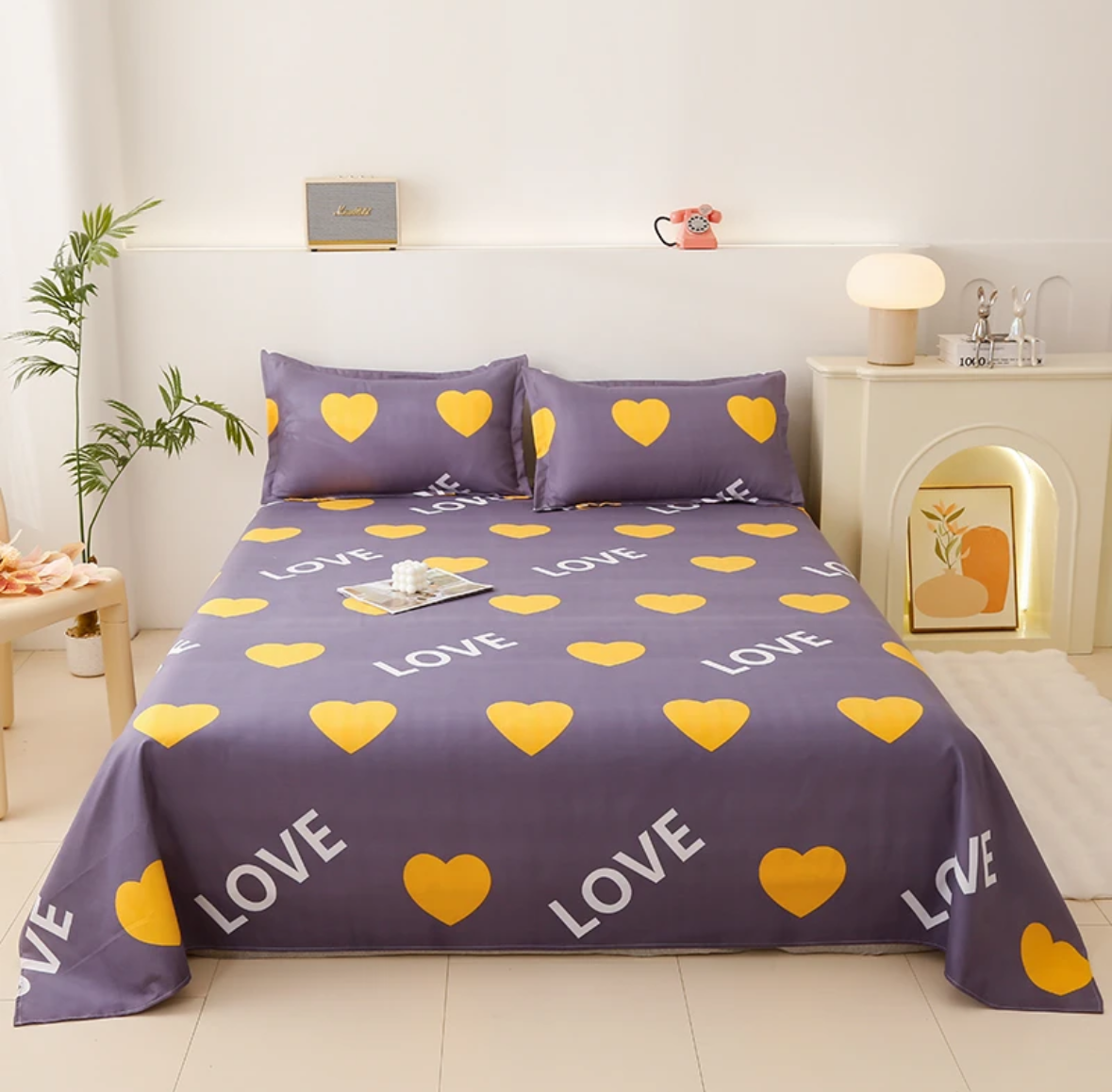 【大福利款】心恋时尚双人床单（230*230cm±5cm）