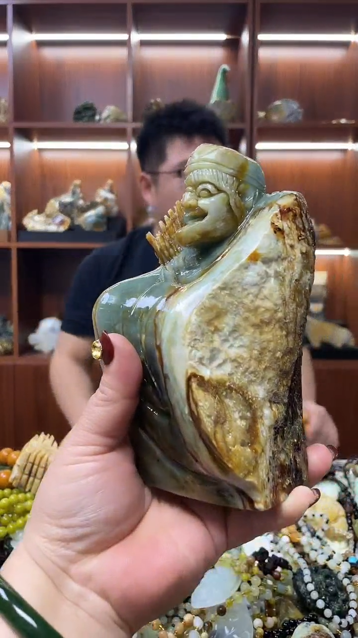 未镶嵌蛇纹石玉摆件     