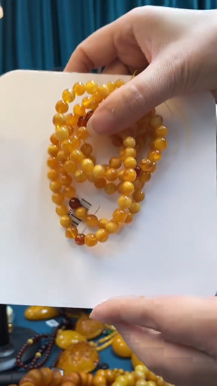 未镶嵌项链琥珀蜜蜡圆珠项链（多样性只发其一）