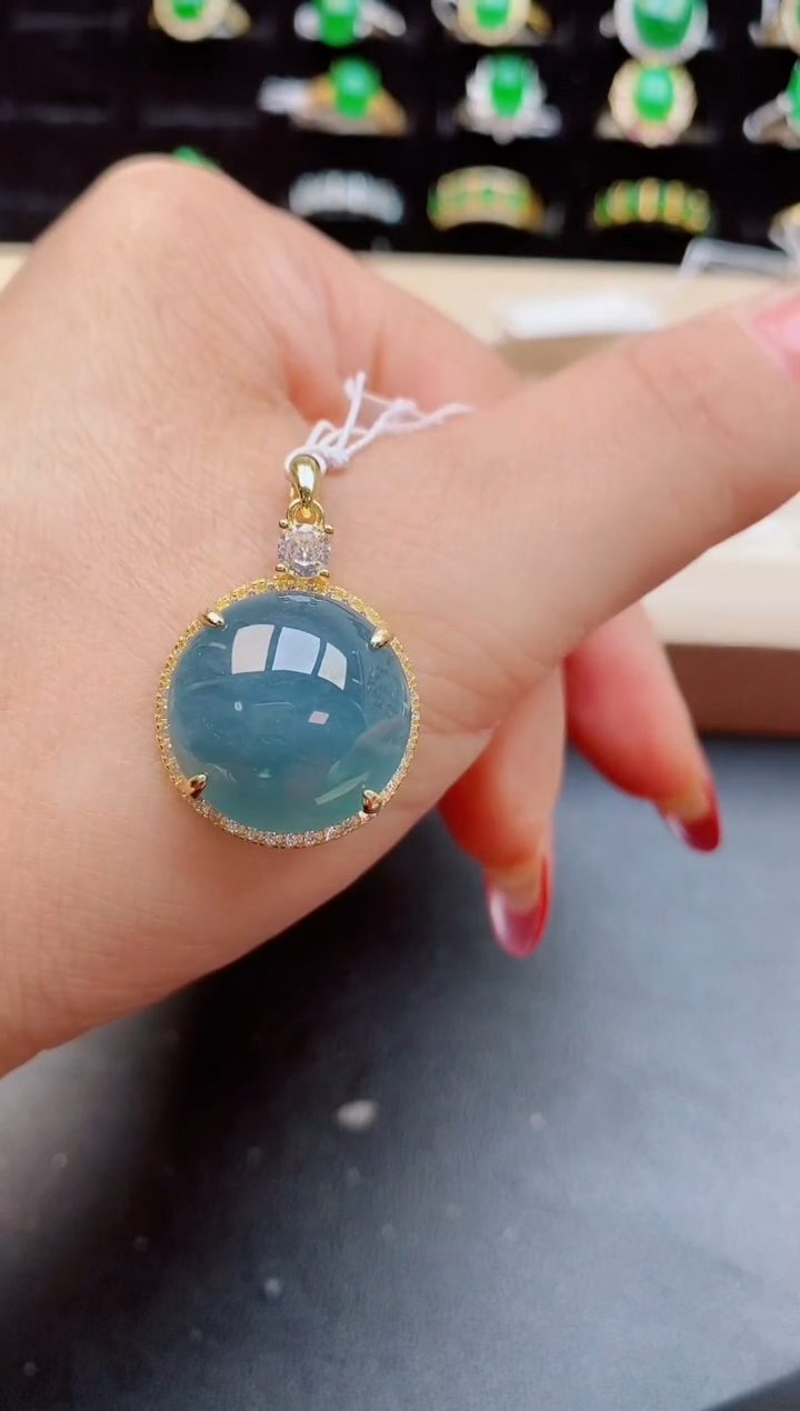 【闪购商品】翡翠吊坠(赠链)银S925镶嵌321312