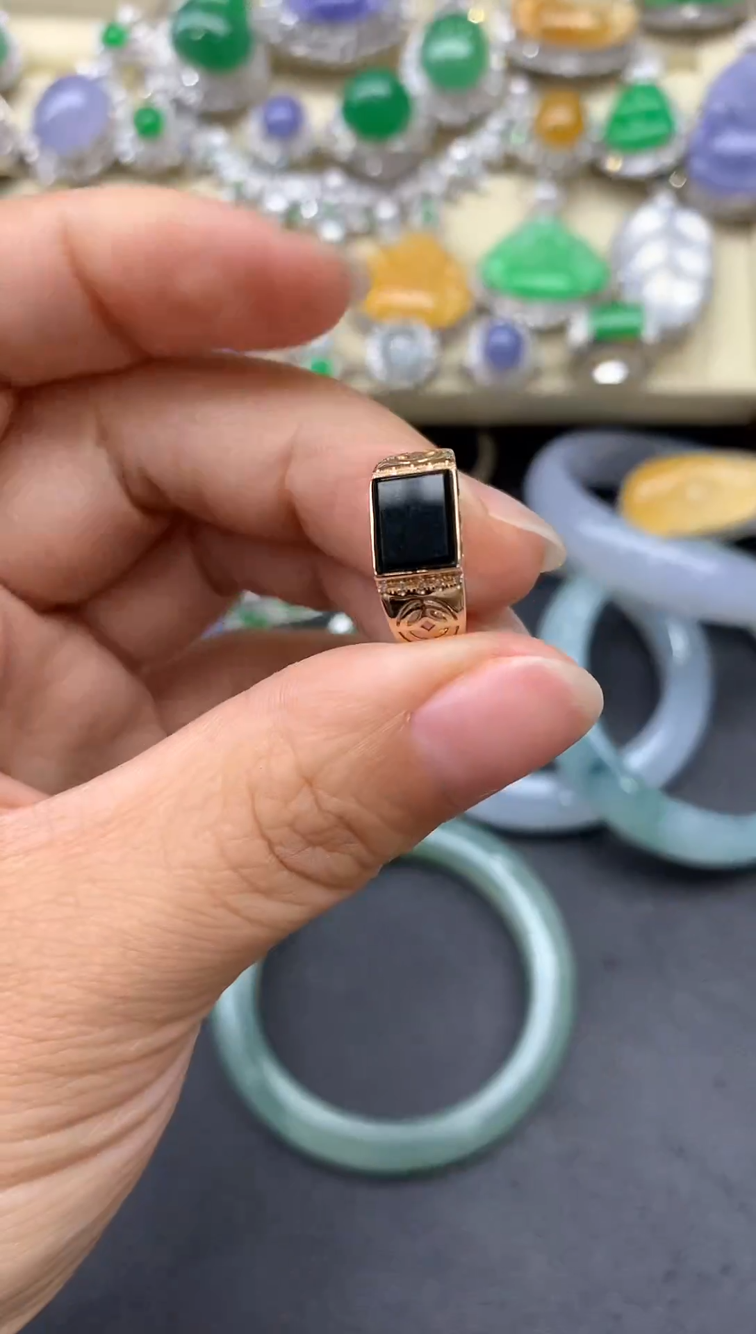 【闪购商品】翡翠戒指18K金镶嵌371-中国好珍宝