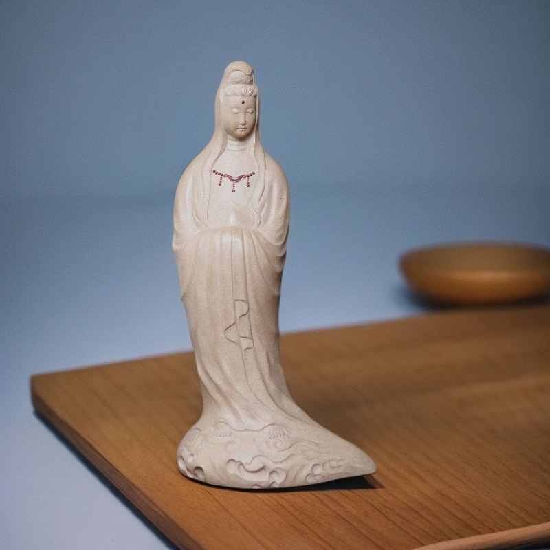 宜兴原矿段泥手工观音雕塑茶宠茶道礼品家居装饰高端茶玩陶瓷创意