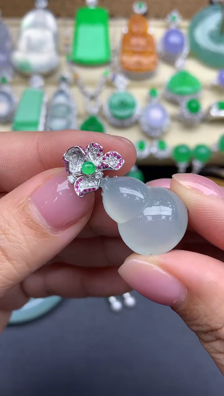 【闪购商品】翡翠颈饰18K金镶嵌263-中国好珍宝