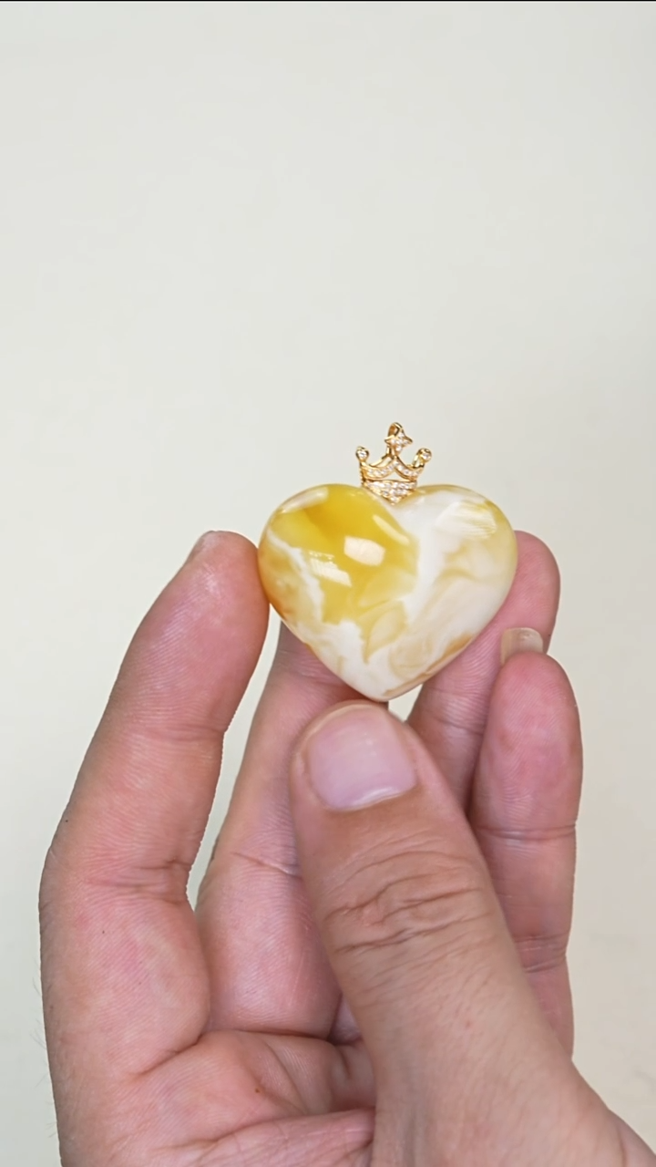 裸石蜜蜡18K金镶嵌123发一件