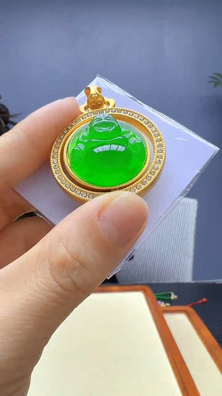 翡翠14K金镶嵌颈饰丹丹diy颈饰