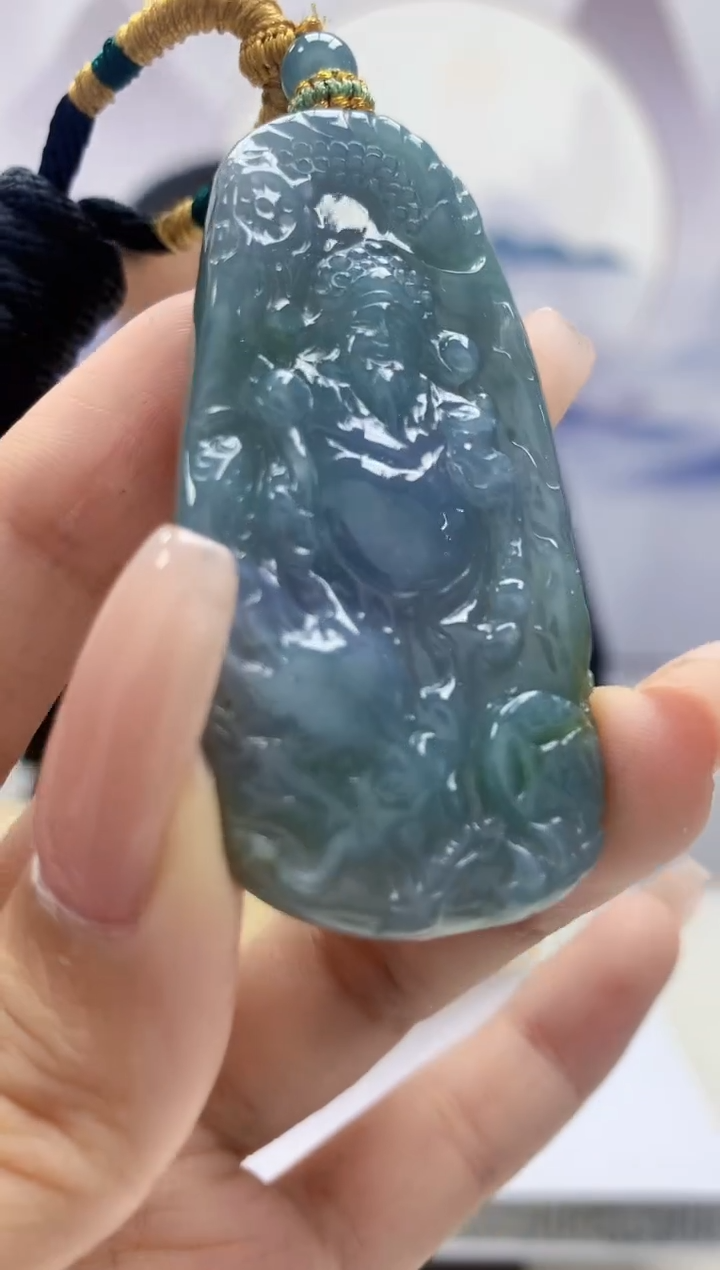 定制翡翠未镶嵌4898kk-毛货挂件59