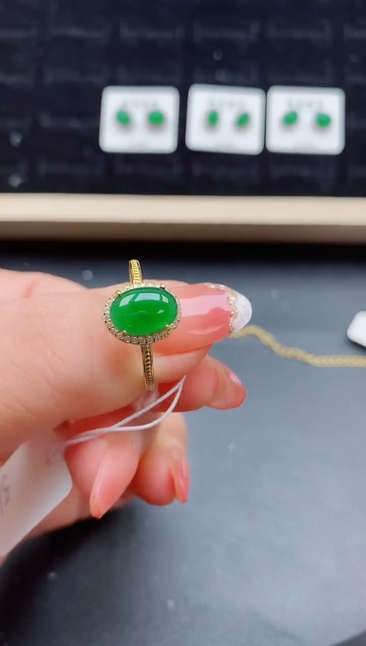 【闪购商品】翡翠戒指银S925镶嵌1212