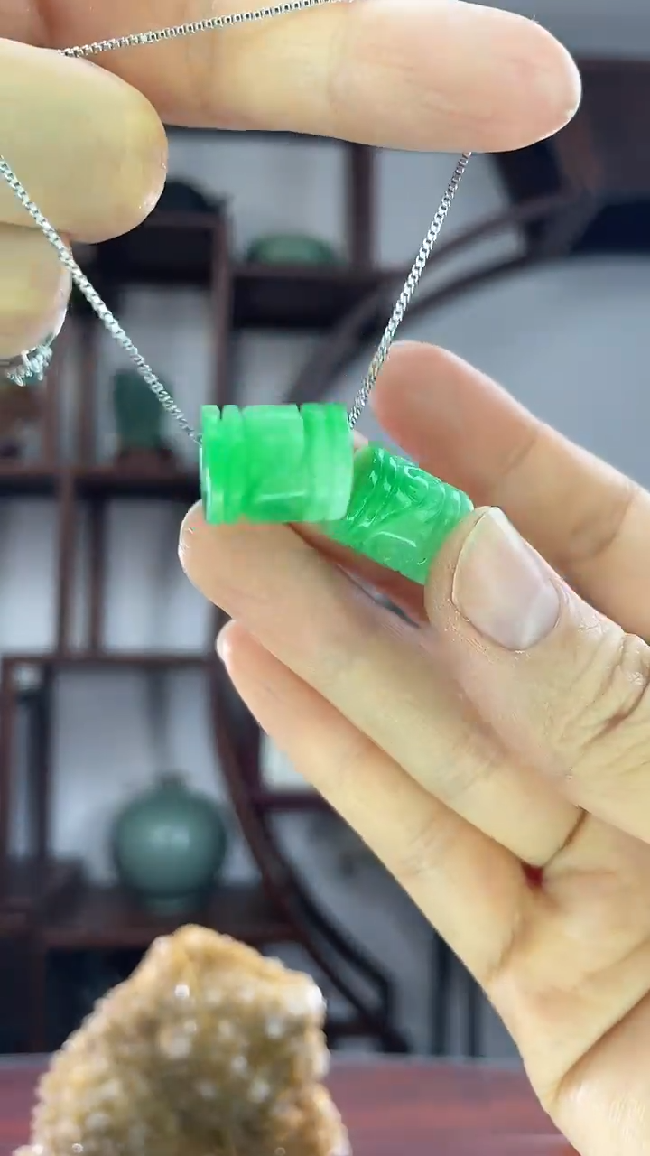 吊坠(赠链)未镶嵌翡翠D56翡翠路路通 