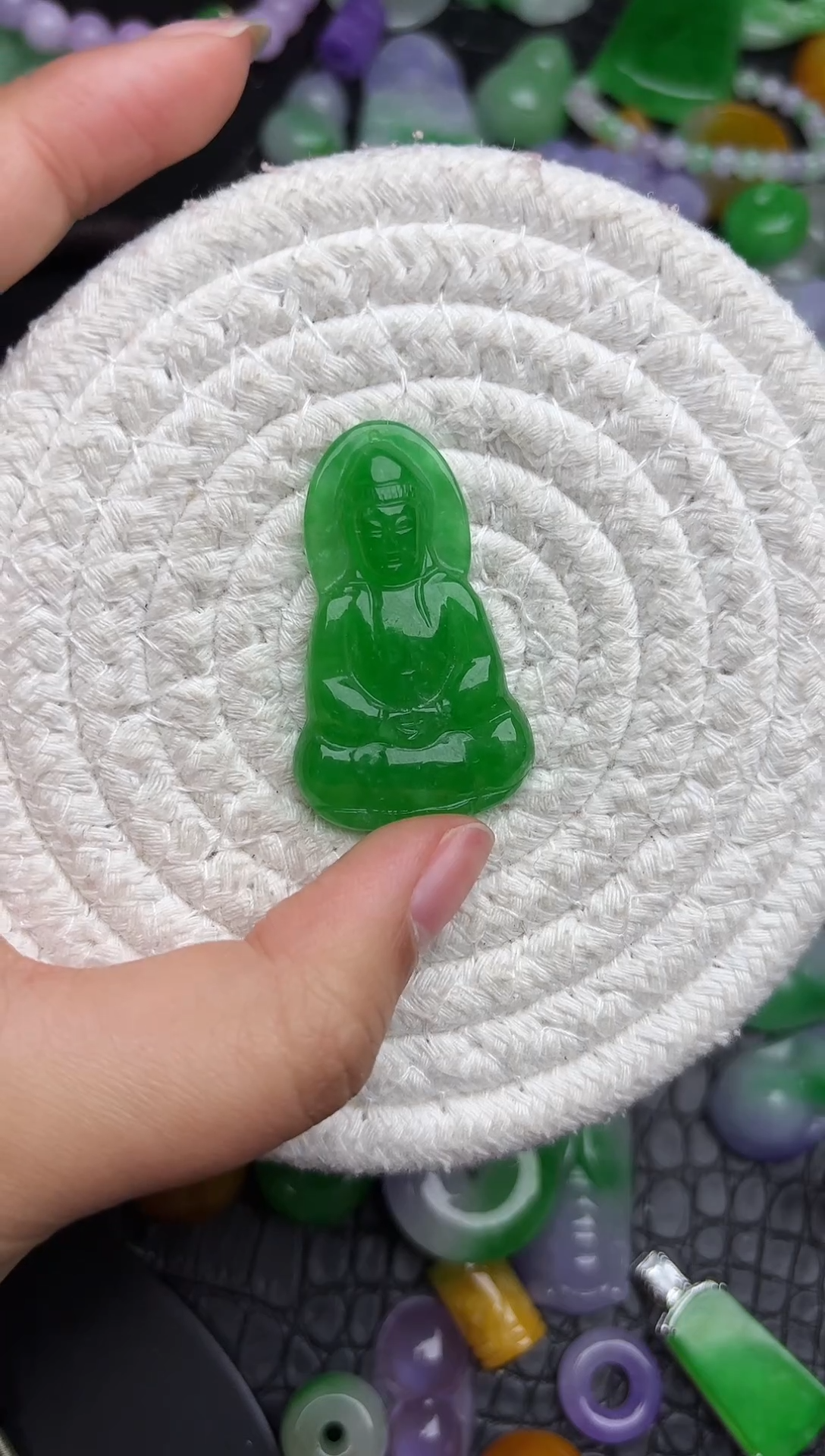 颈饰未镶嵌翡翠缅甸翡翠吊坠