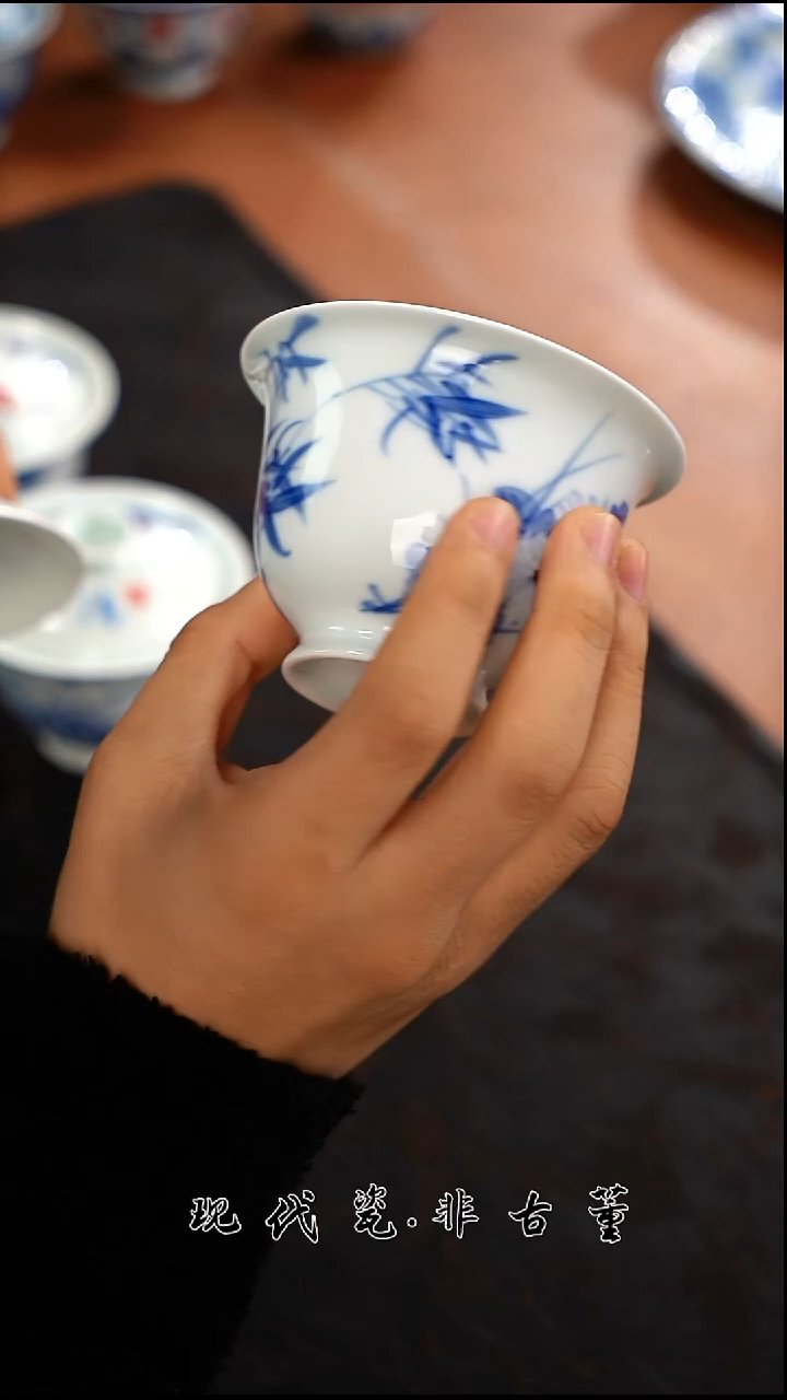 其他陶瓷正春堂梅兰竹菊盖碗B（售后需完整开箱视频）