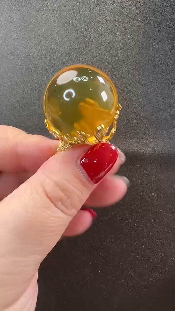 【闪购商品】琥珀戒指银S925镶嵌戒指