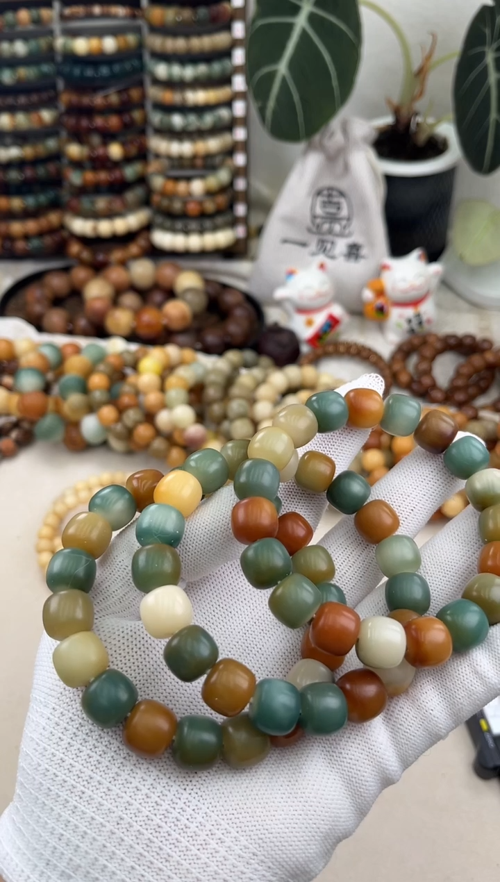 菩提根/象牙果手串a368卡13 干磨