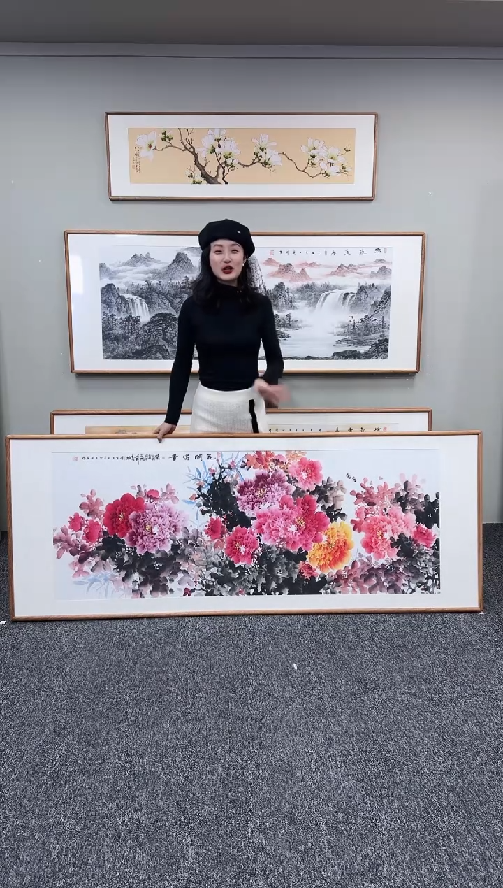 国画花开富贵210*80