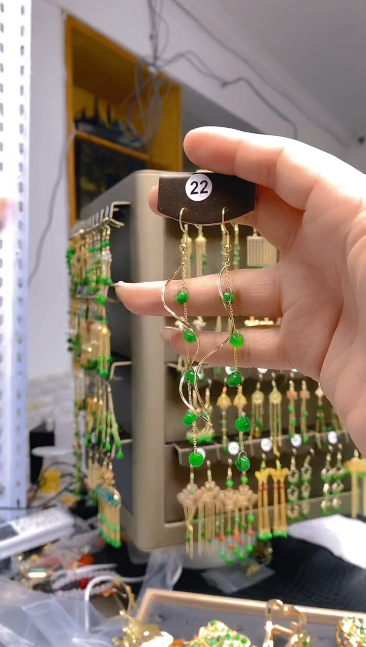 【闪购商品】翡翠耳饰合金0509翡翠耳钩