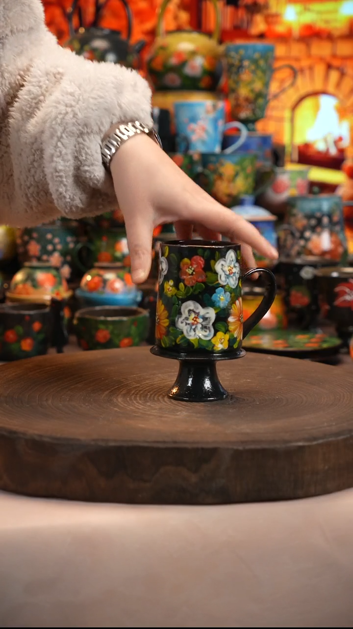 油画  釉下彩   杯子 