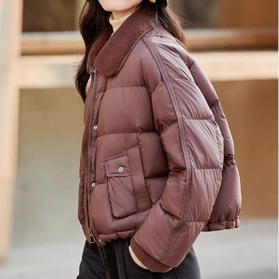 扶摇2024新款时尚气质加厚保暖90鹅绒羽绒服外套H186沐沐