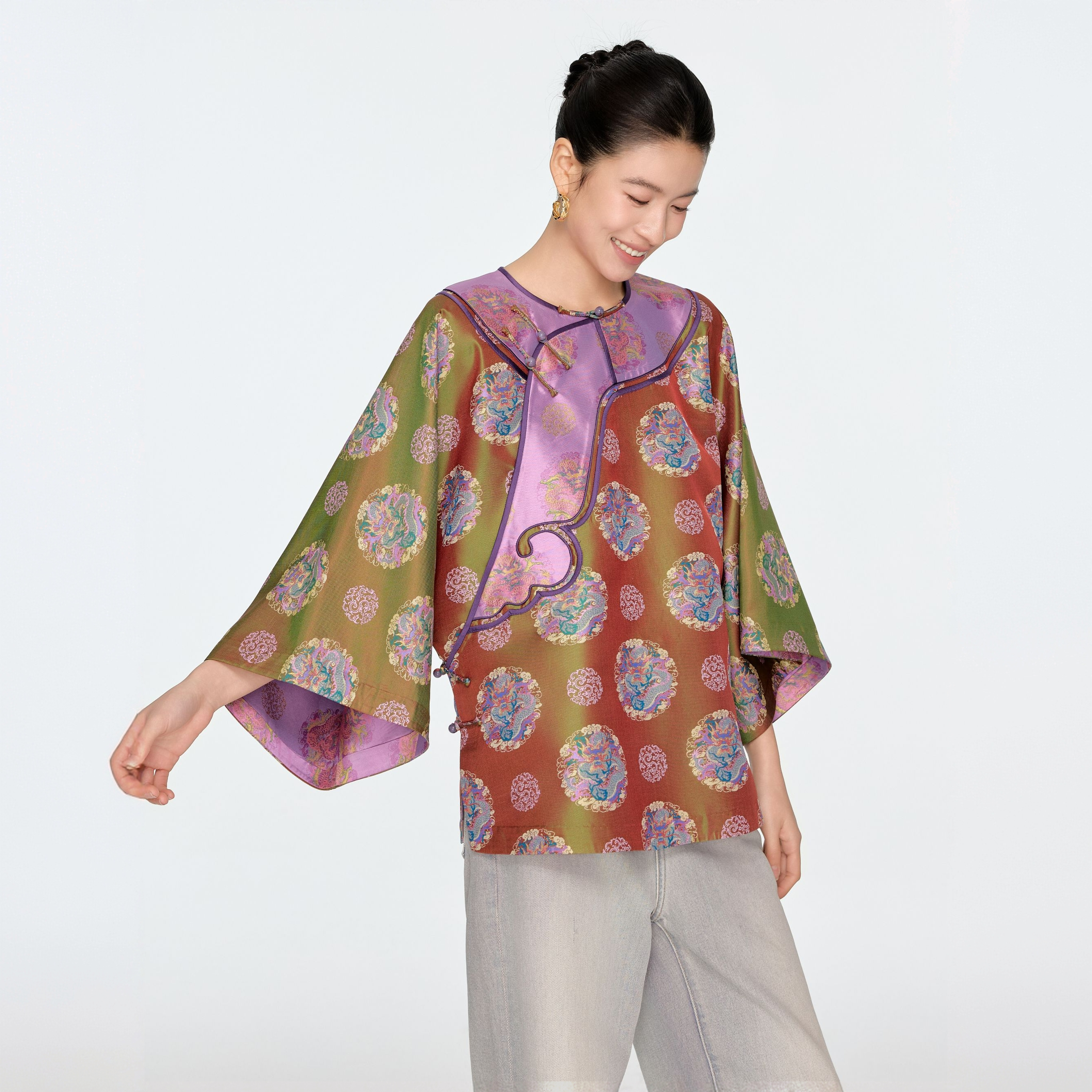 初见十三娘 •张和才『锦绣未央』古蜀锦手工高定汉服外套百搭焕彩色