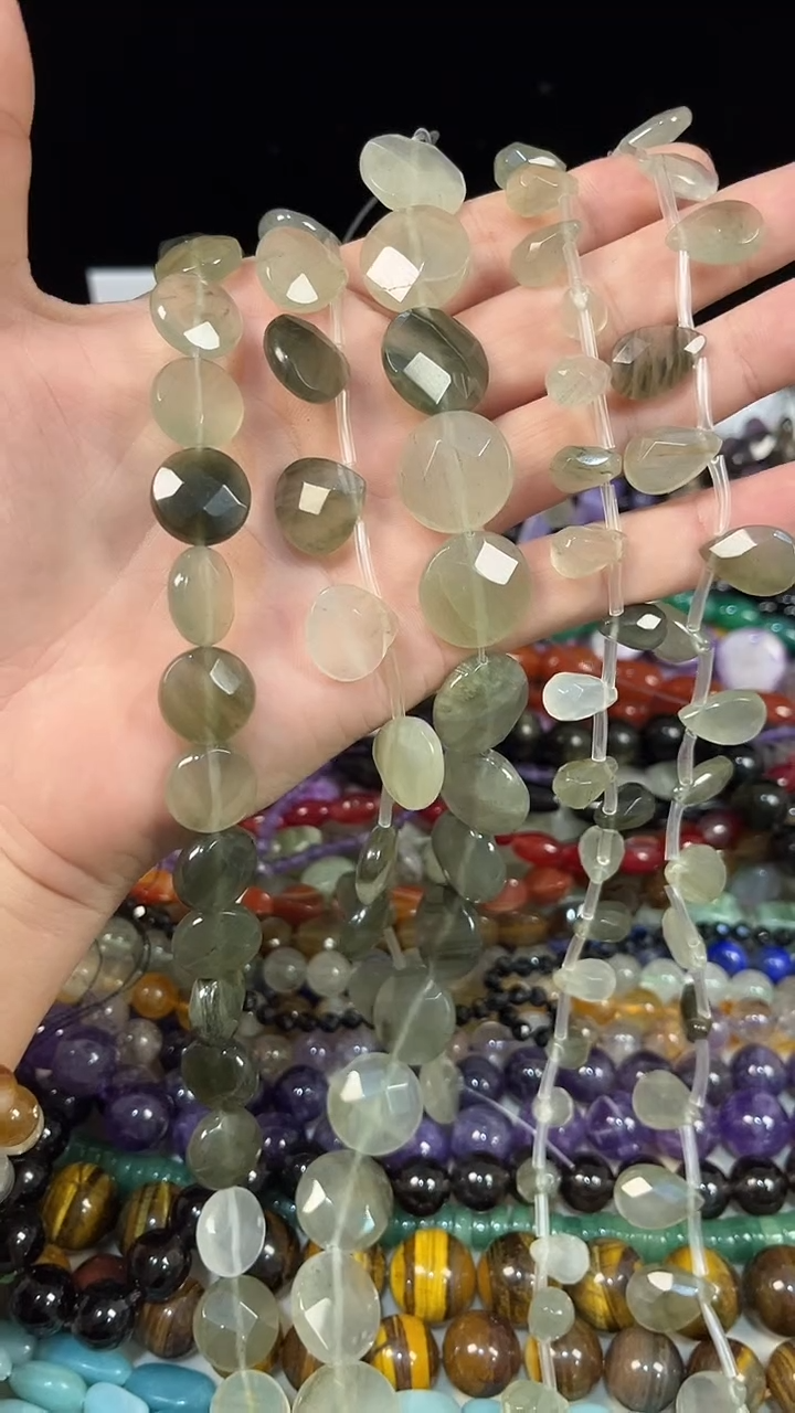 未镶嵌珠宝半成品绿水晶云雾绿水晶