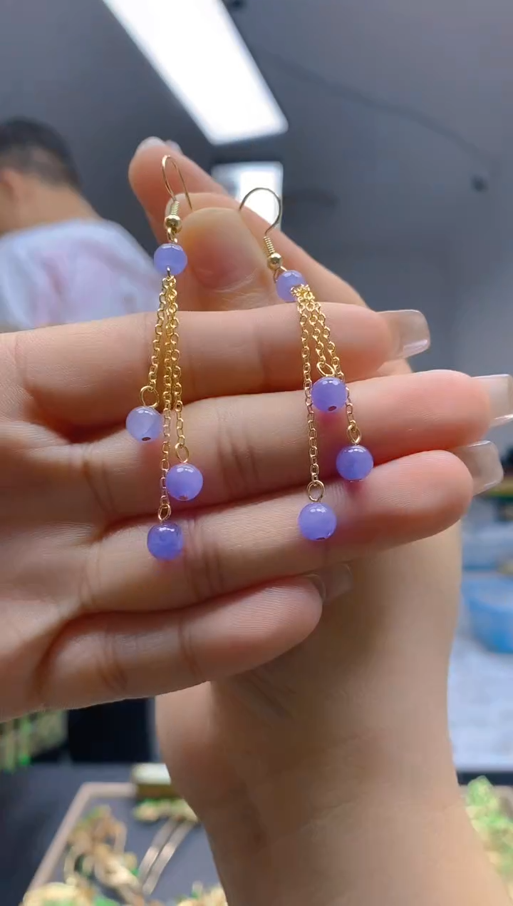 【闪购商品】翡翠耳饰合金205翡翠耳钩