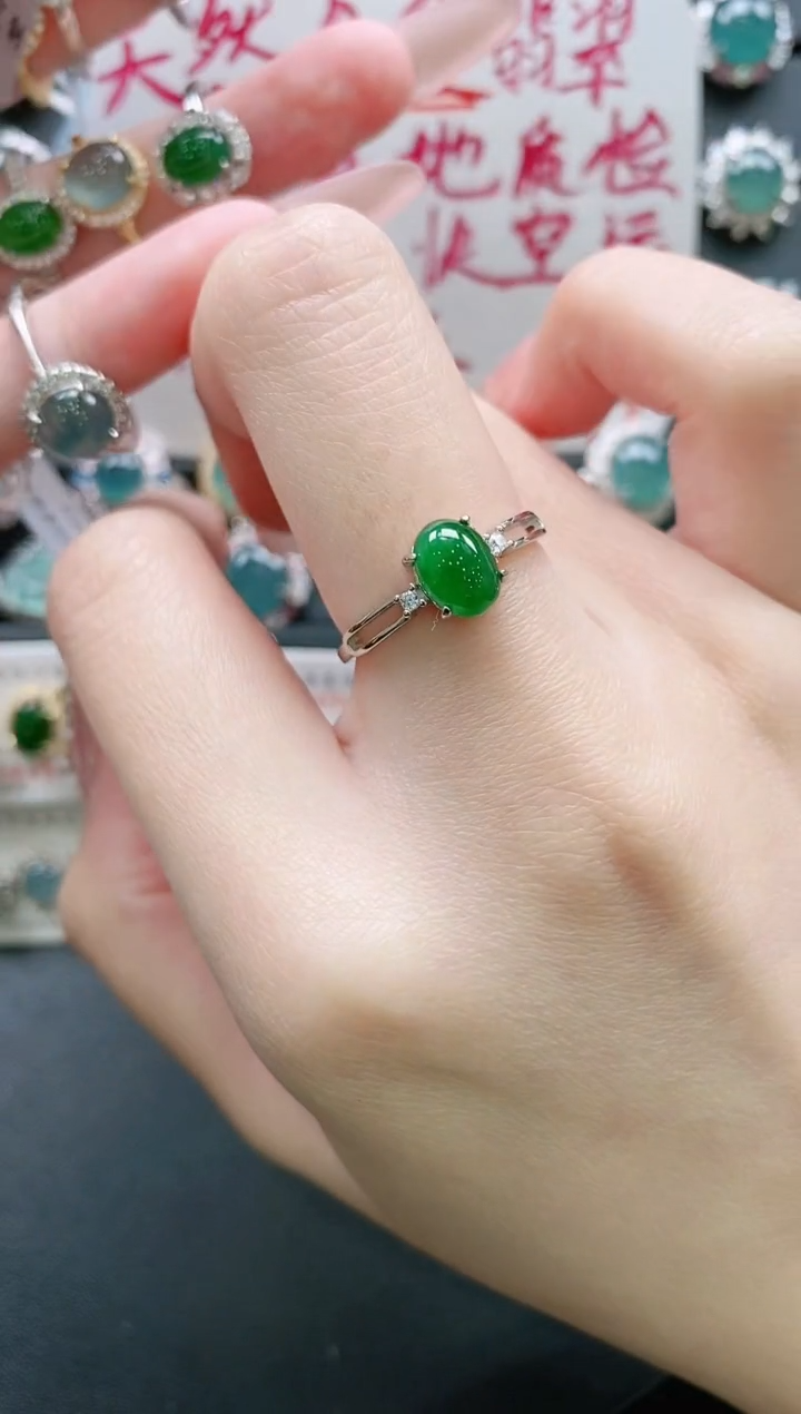 【闪购商品】翡翠戒指银S925镶嵌11111111