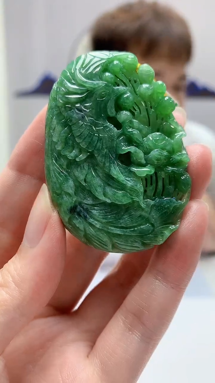 【闪购商品】定制翡翠未镶嵌4868zm-毛货挂件191