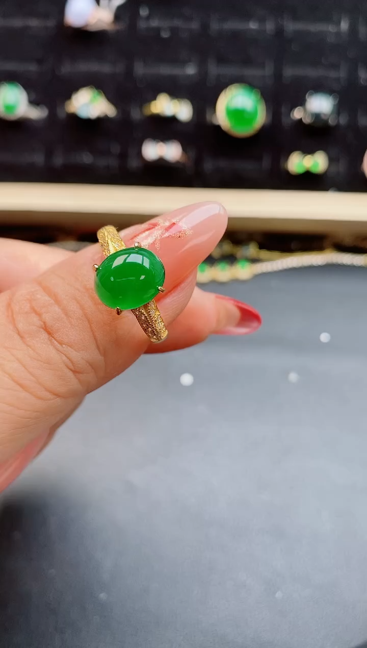 【闪购商品】翡翠戒指银S925镶嵌5080550