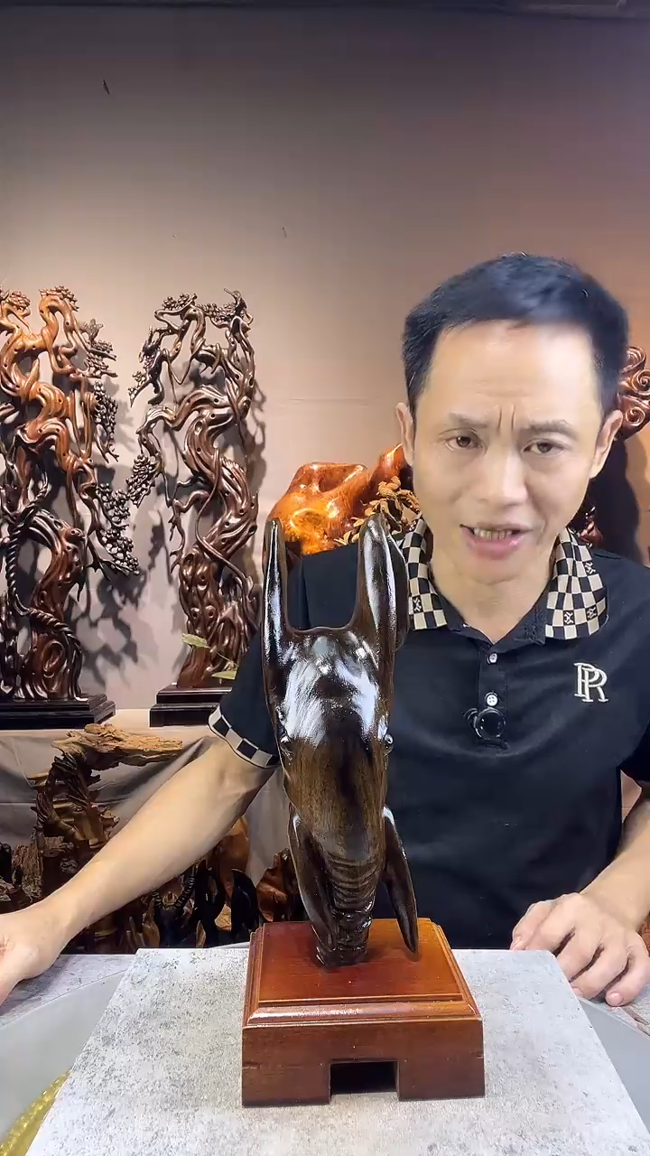 金丝楠因****后小叶桢楠随行摆件27