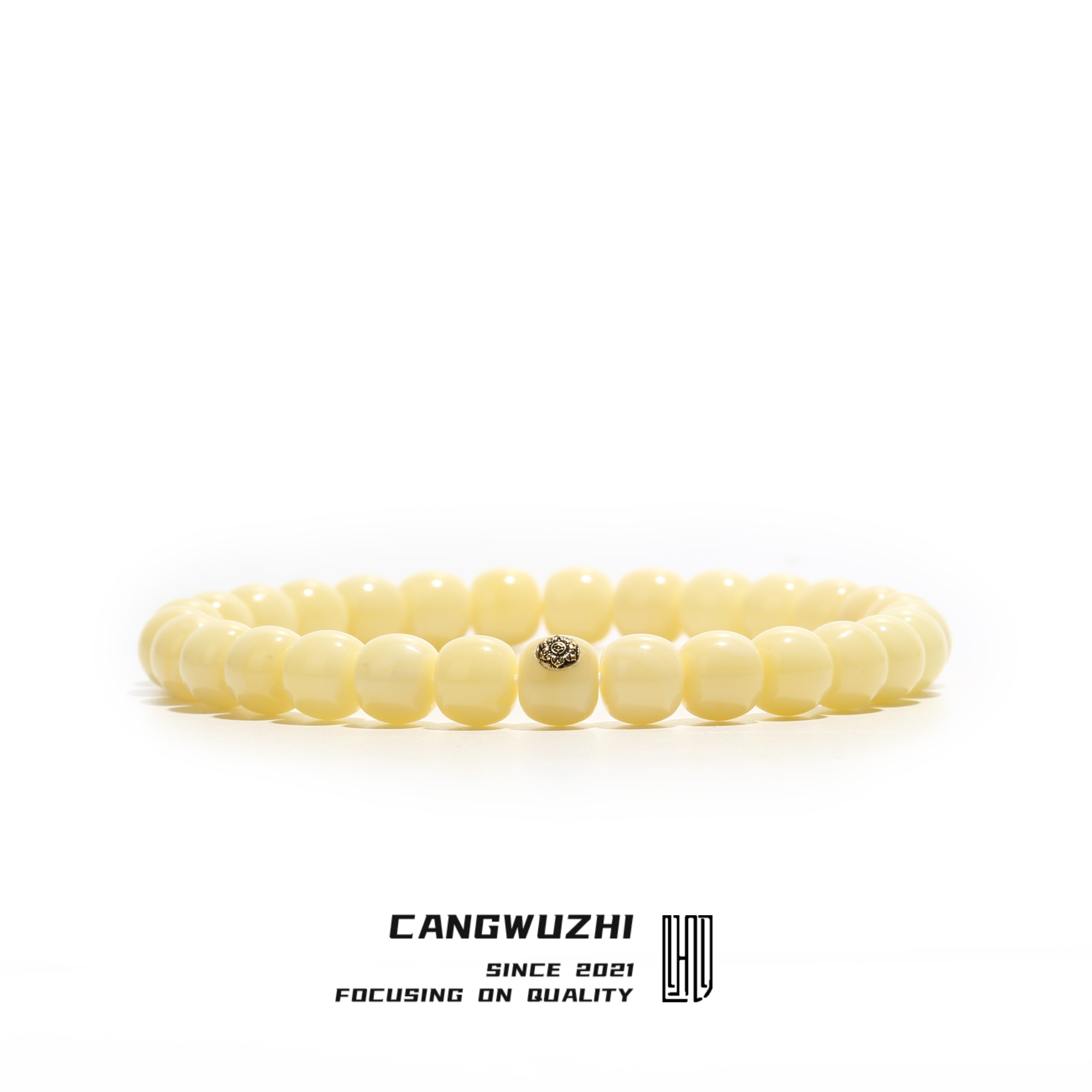 【藏物志】幽欢蜜蜡 金标 7.5*7 纯色纯蜡