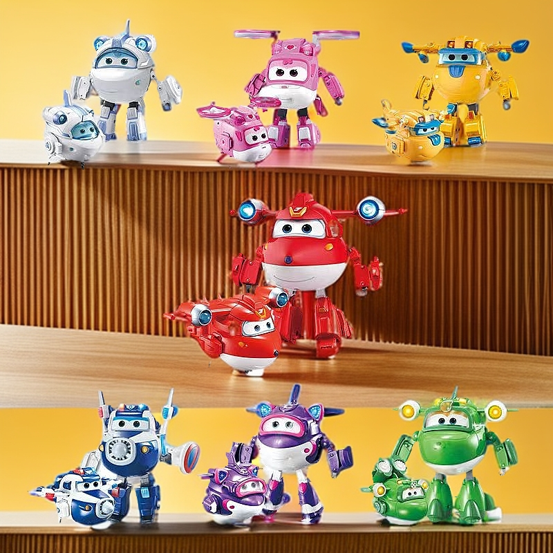 装备声光变形机器人超级飞侠12步发光发声不含包装微瑕疵