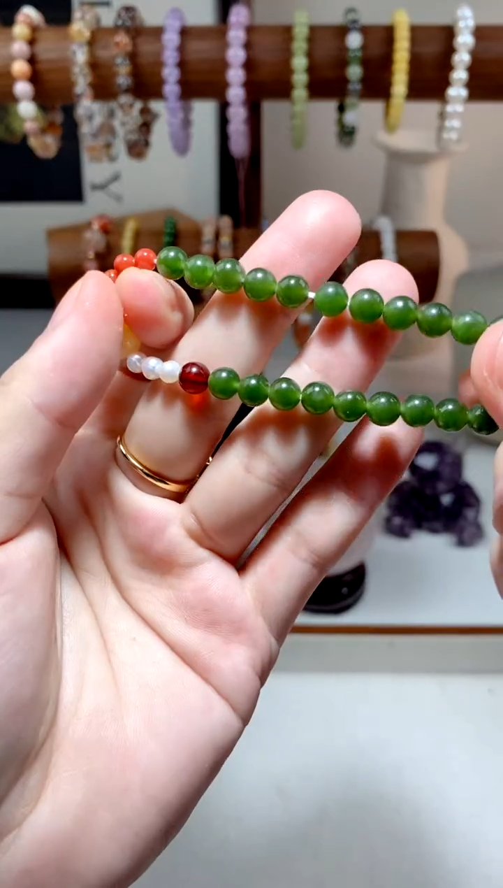 【闪购商品】和田玉手串未镶嵌多样性发一