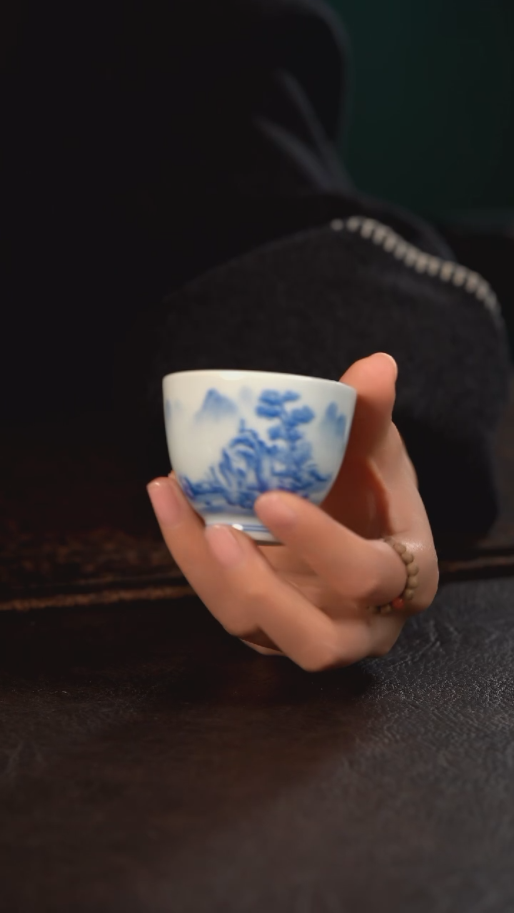 【闪购商品】杯聚澜堂山水大直口杯