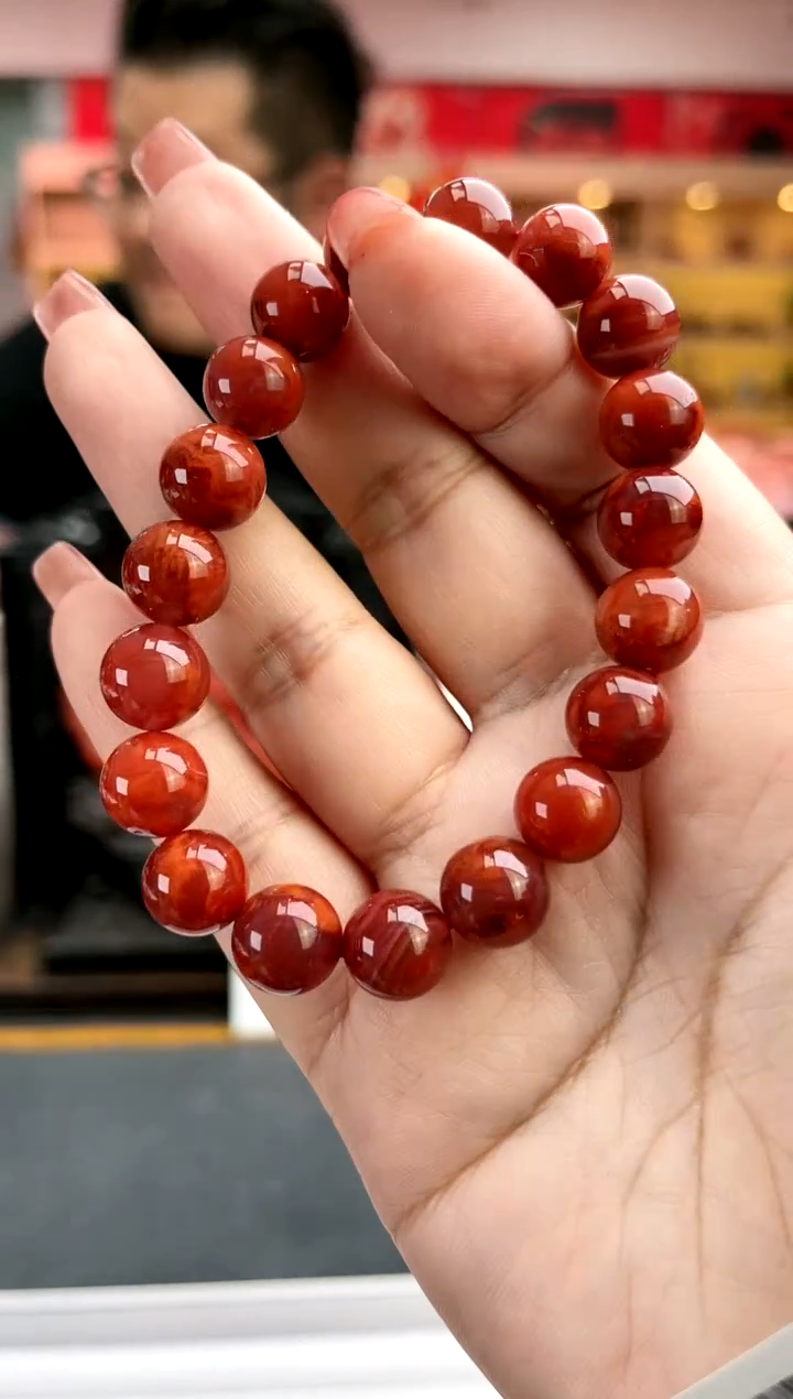 【闪购商品】南红玛瑙卡10瓦西火焰单圈-多样性发一件未镶嵌一件34