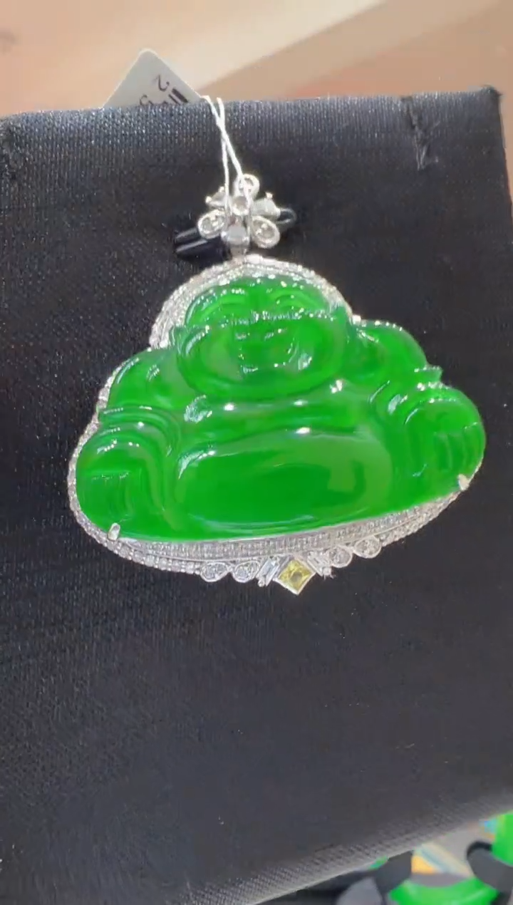 【闪购商品】翡翠吊坠(不含链)18K金镶嵌