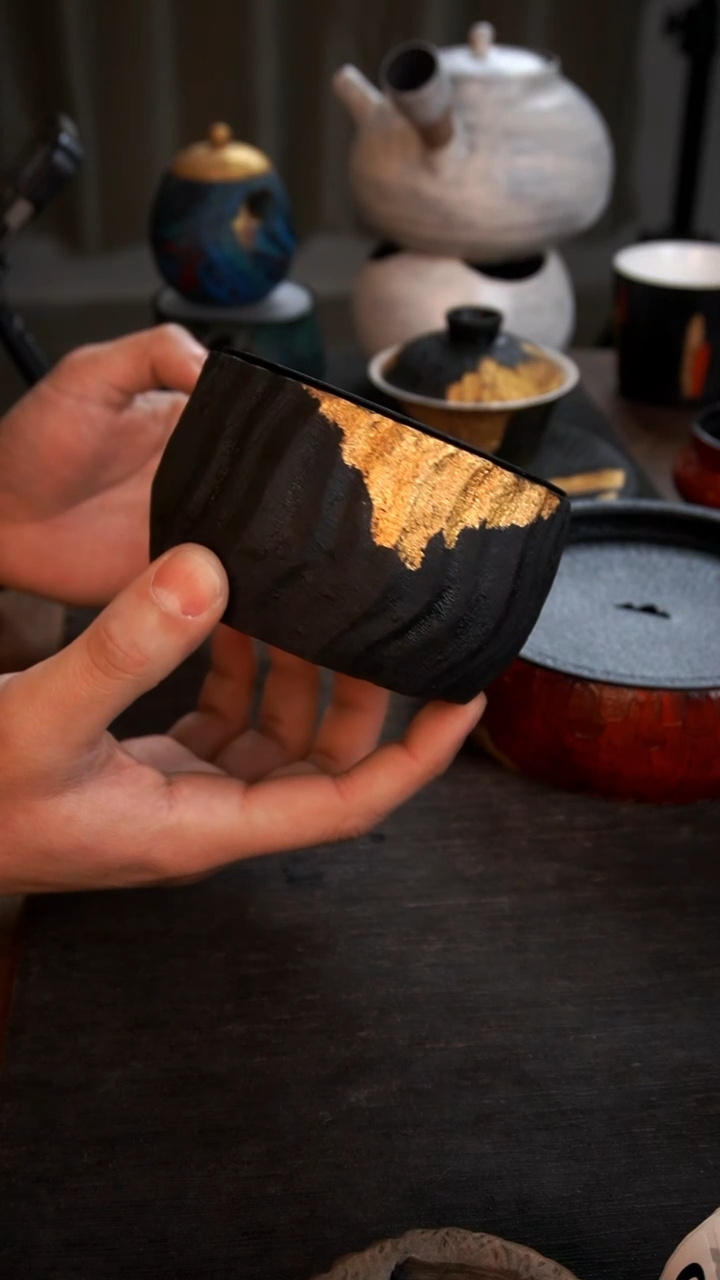 【闪购商品】其他大漆黑金建水049小康茶器