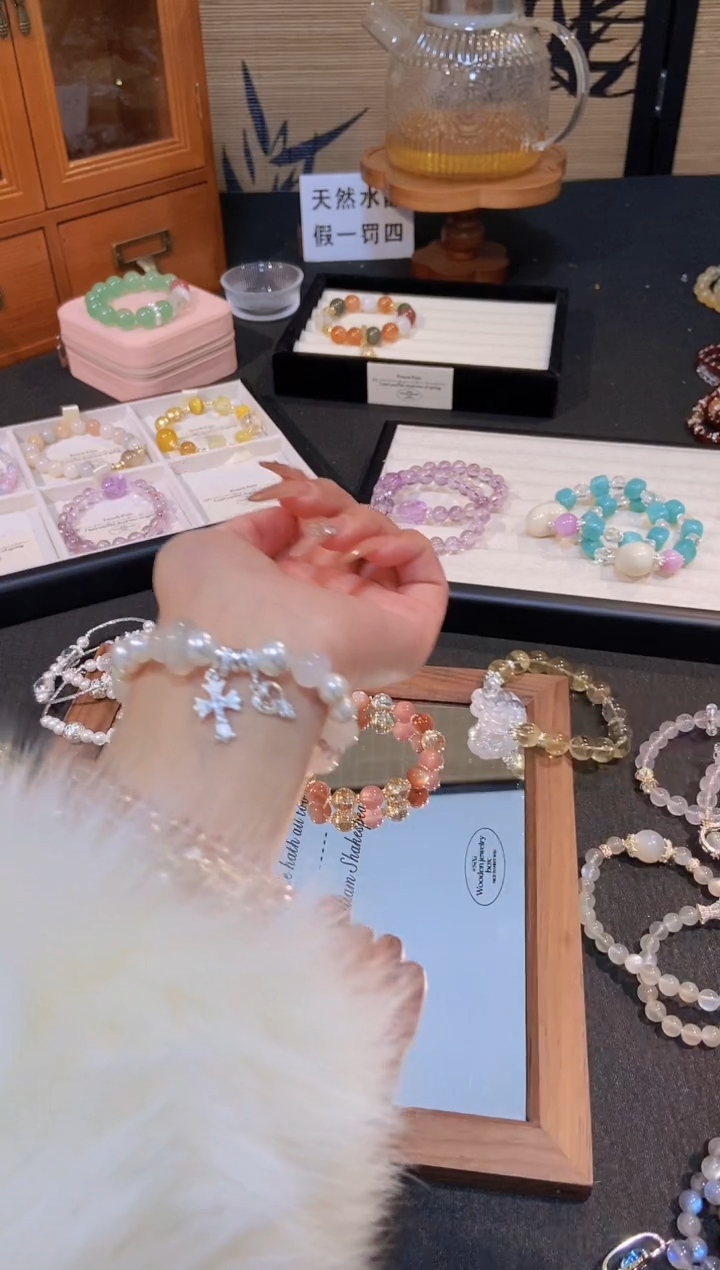 合金手链水晶蓝月光