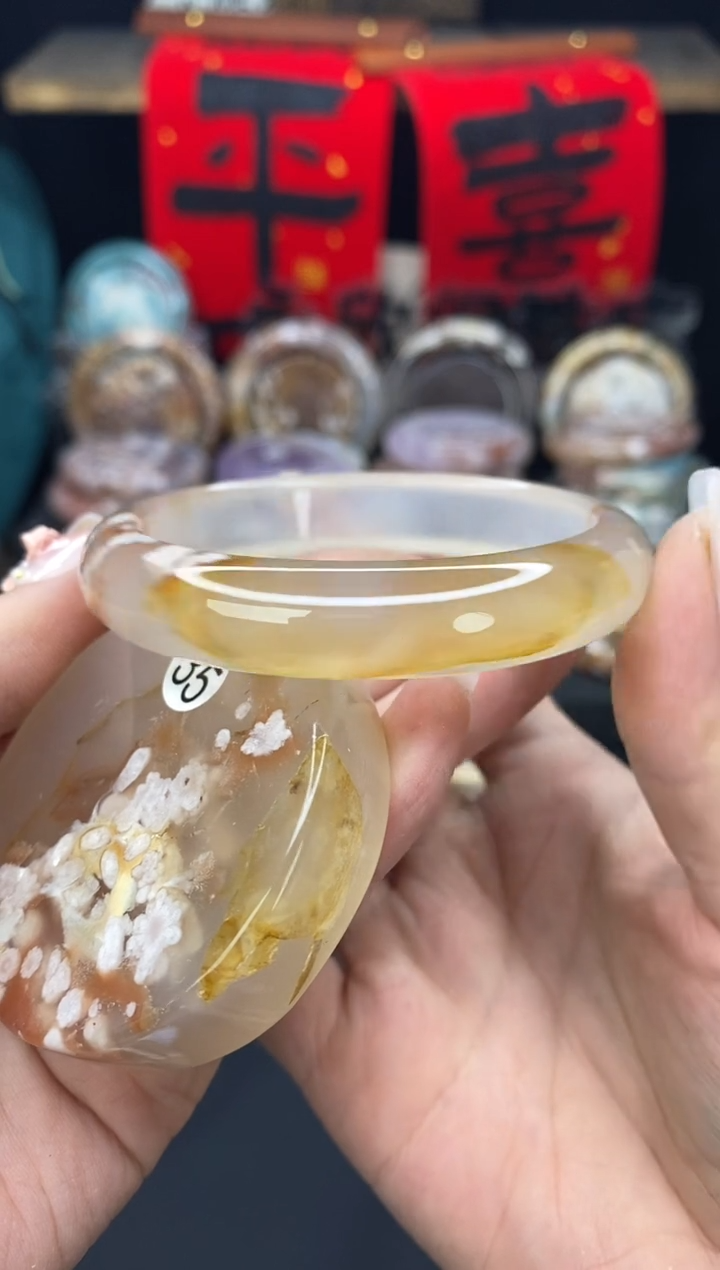 【闪购商品】石英质玉手镯（圆镯）未镶嵌57.9