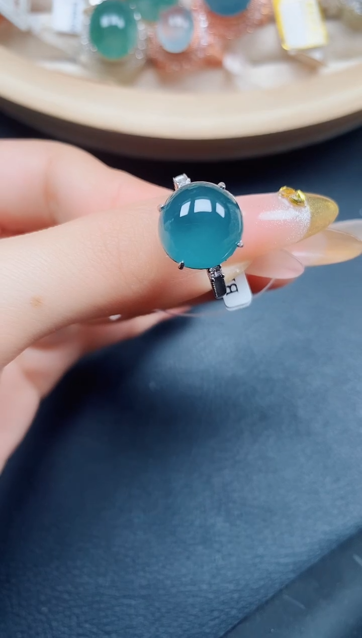 【闪购商品】翡翠戒指银S925镶嵌翡翠