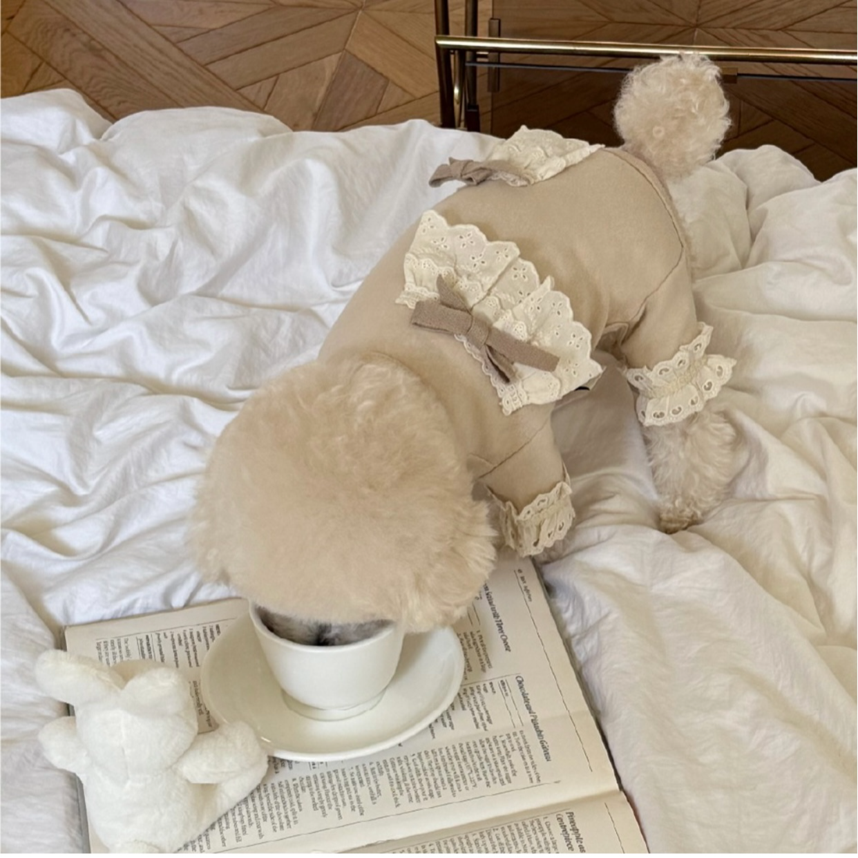 M家碎花宠物连体衣