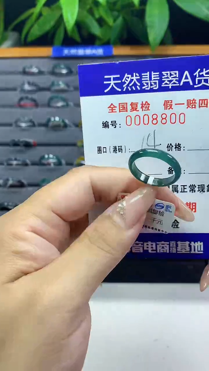翡翠未镶嵌戒圈天然翡翠A货8800