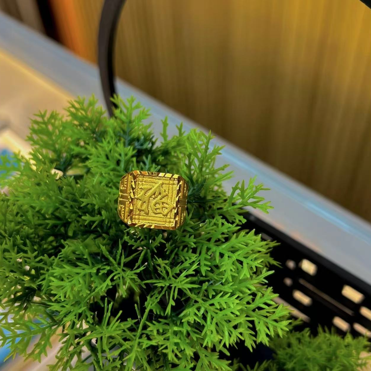 合金戒指 合金戒指 时尚精美福字戒指 活口 手大手小能戴