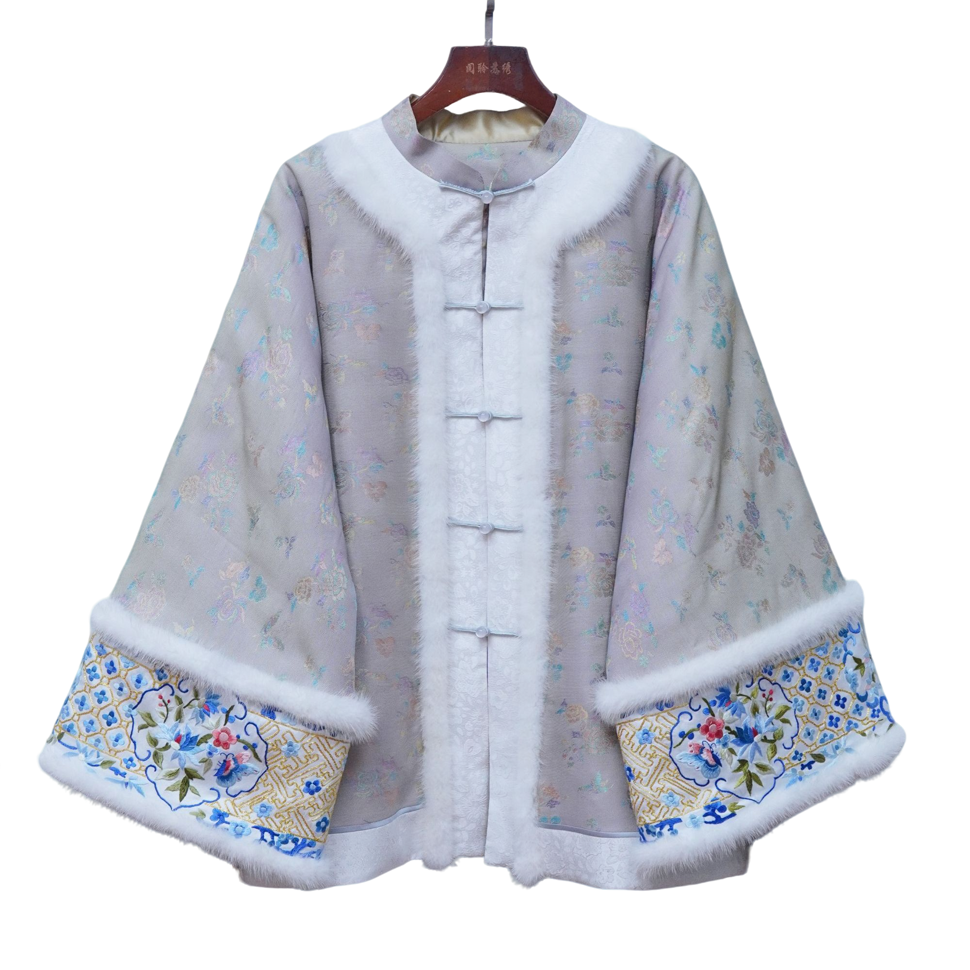 【阅聆】真丝手工苏绣异色罗国风冬款上衣