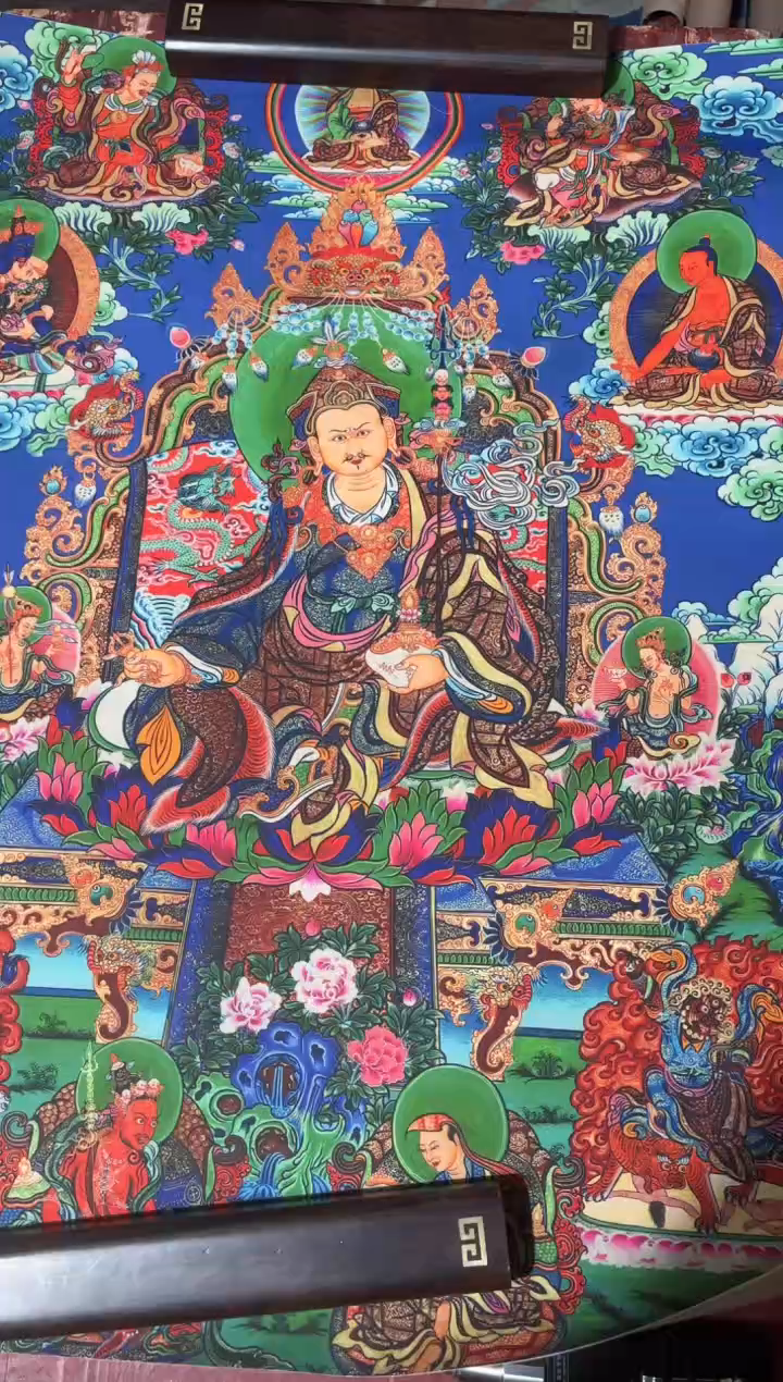 卷轴画龙妹的唐卡tk16