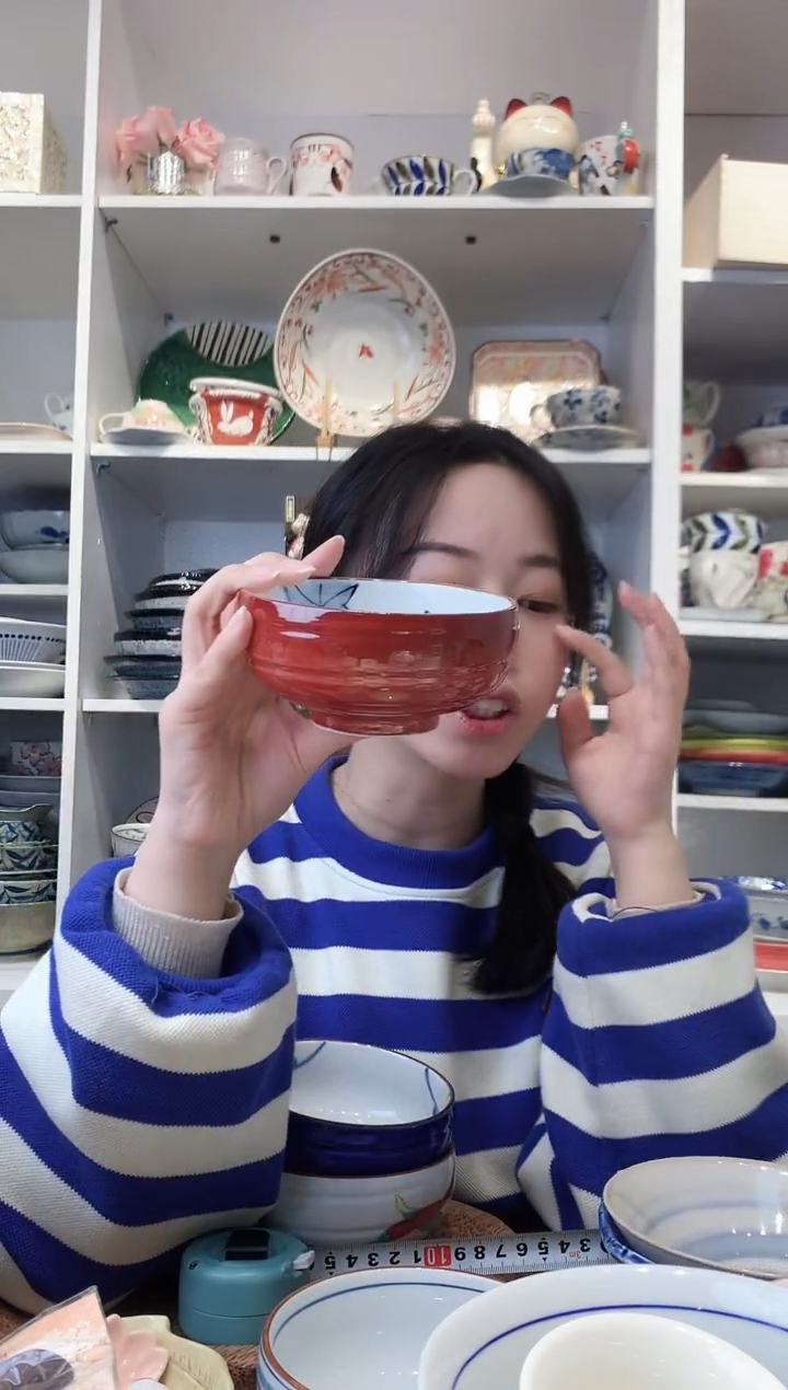 陶瓷【微瑕】有田烧红色枫叶小圆碗11.5cm