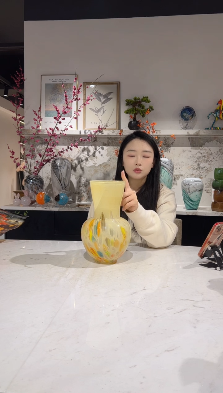 【闪购商品】琉璃中古花瓶