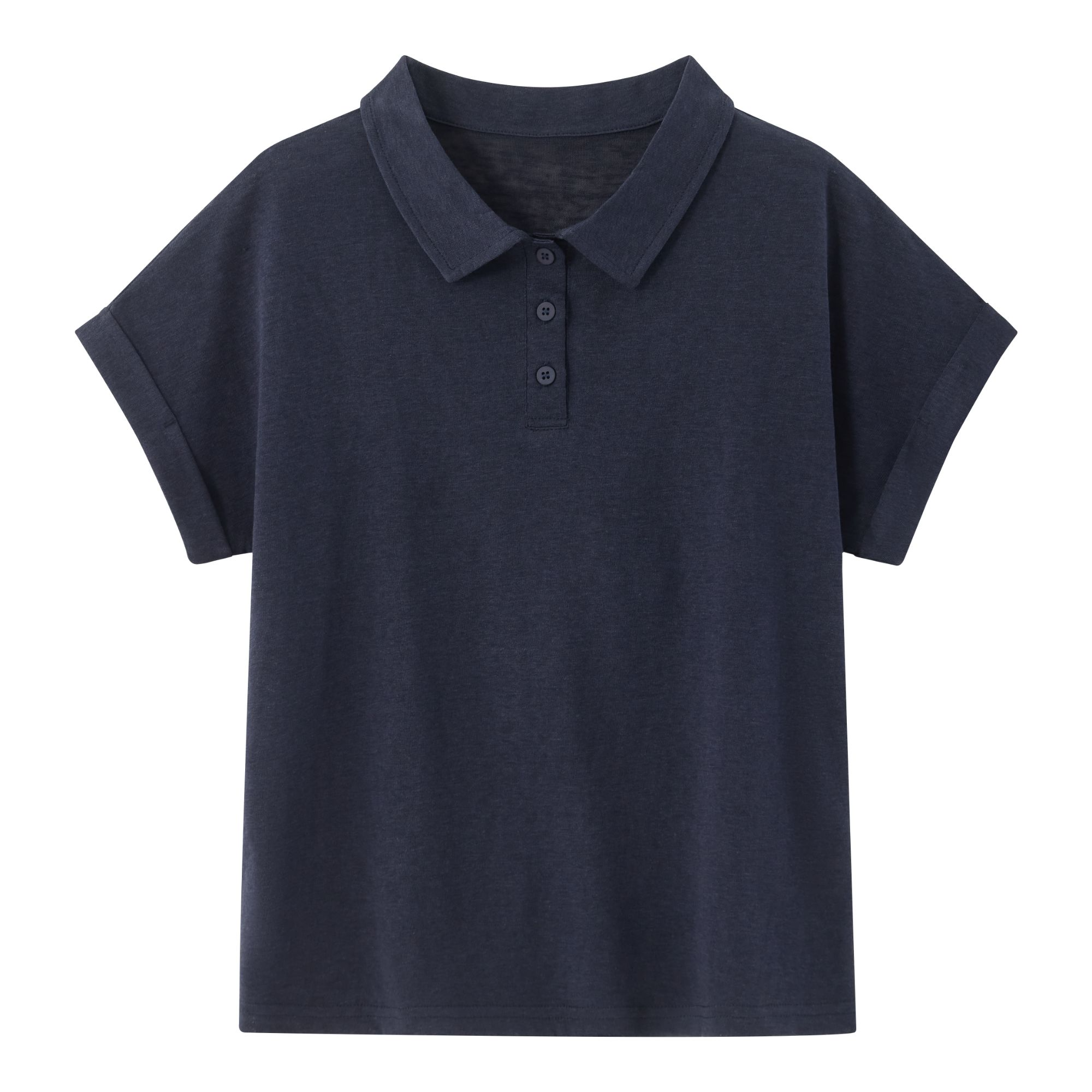 【多多家】蚕丝亚麻polo领T恤短袖【1260】针织运动