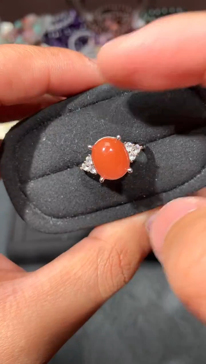 未镶嵌南红玛瑙戒指K83【多样性发其一】