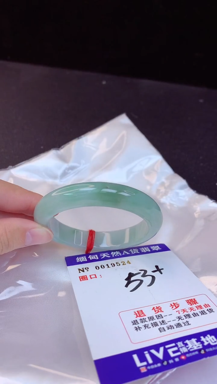【闪购商品】翡翠手镯未镶嵌53+             