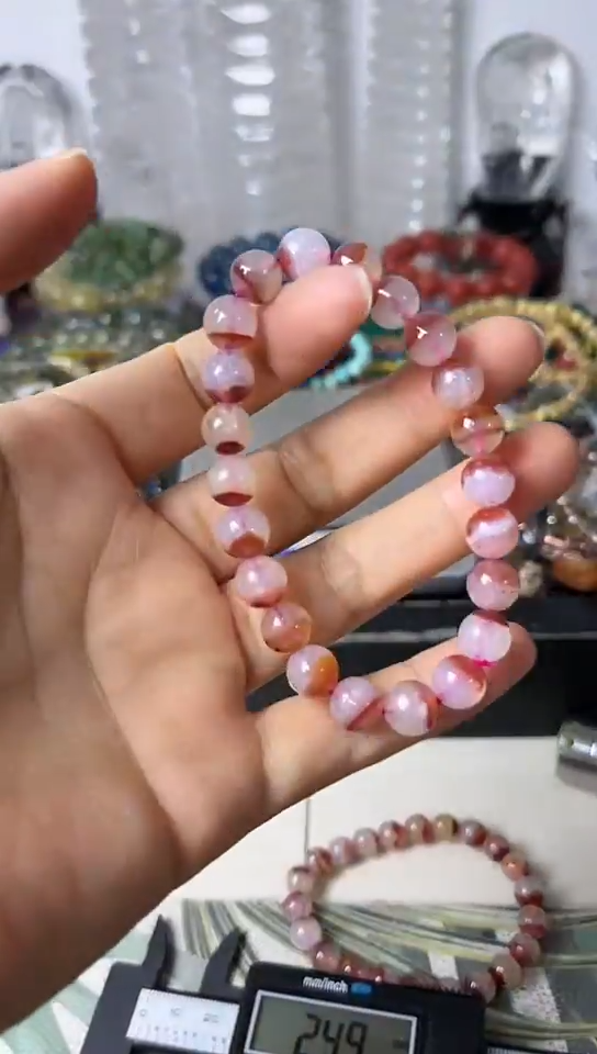 【闪购商品】玛瑙/玉髓手链未镶嵌8矿坑